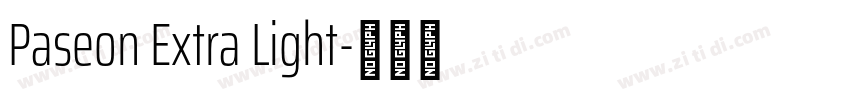 Paseon Extra Light字体转换